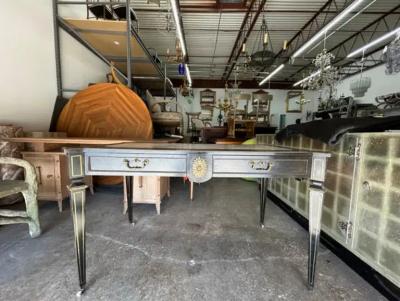 19th Century English Regency Ebonized Desk