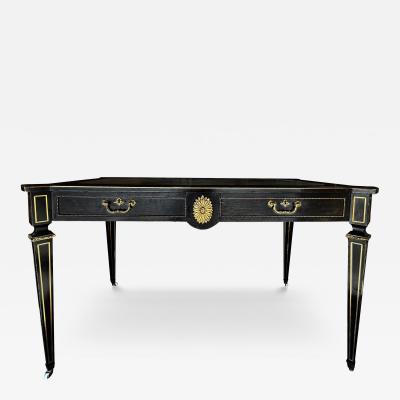 19th Century English Regency Ebonized Desk