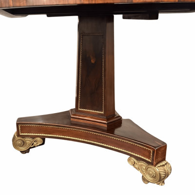 19th Century English Regency Rosewood Tilt Top Center Table