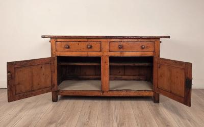 19th Century English Rustic Pine Sideboard Cabinet