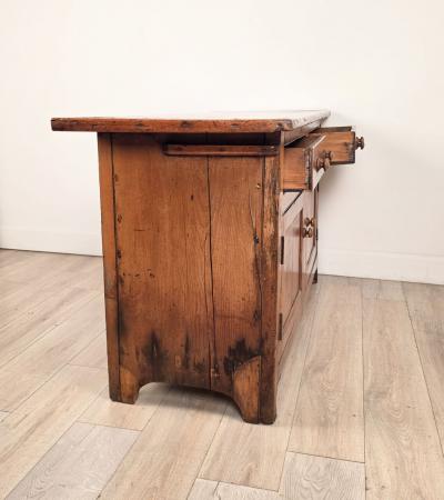 19th Century English Rustic Pine Sideboard Cabinet