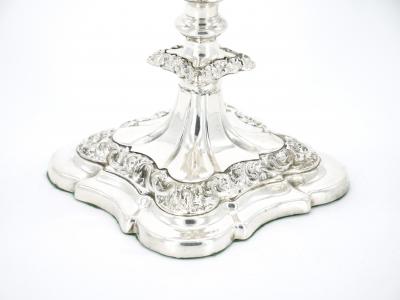 19th Century English Sheffield Silver Plated Five Light Convertible Candelabra