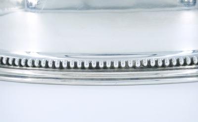 19th Century English Silverplate Meat Dome with Dragon Finial Handle