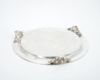 19th Century English Victorian Circular Silverplate Salver