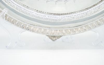 19th Century English Victorian Circular Silverplate Salver