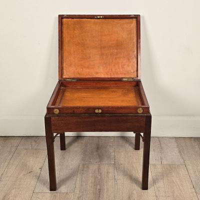 19th Century English Victorian Mahogany Brass Mounted Box on Later Custom Stand