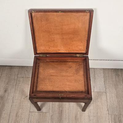 19th Century English Victorian Mahogany Brass Mounted Box on Later Custom Stand
