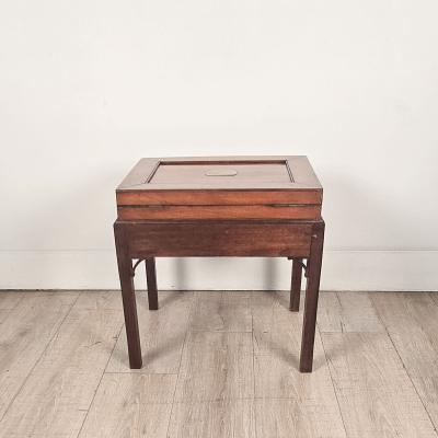 19th Century English Victorian Mahogany Brass Mounted Box on Later Custom Stand