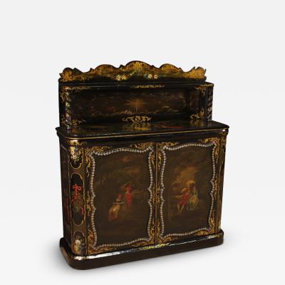 19th Century English lacquered and painted sideboard