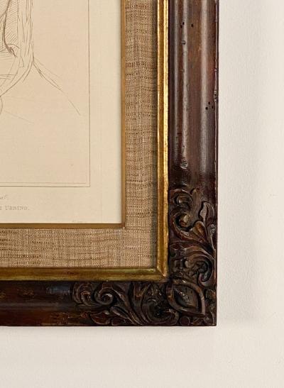 19th Century Engraving of Old Master Sketch