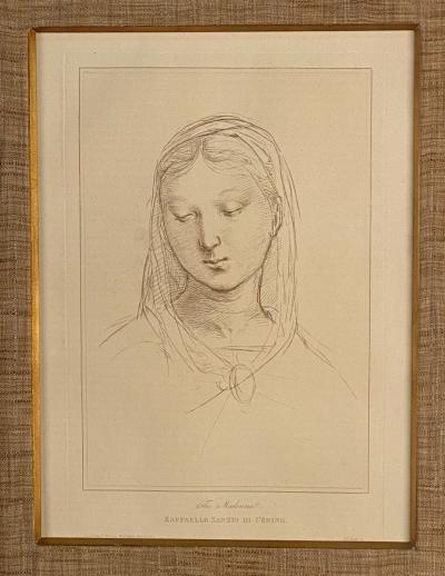 19th Century Engraving of Old Master Sketch