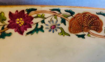 19th Century Famille Rose Chinese Export Punch Koi Decorated