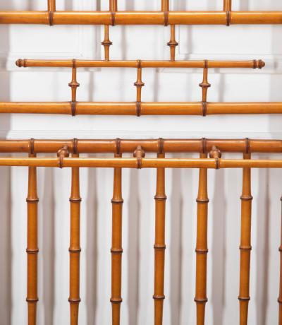 19th Century Faux Bamboo Mahogany Hall Stand