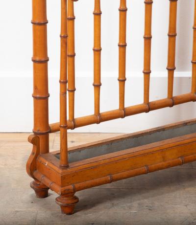 19th Century Faux Bamboo Mahogany Hall Stand
