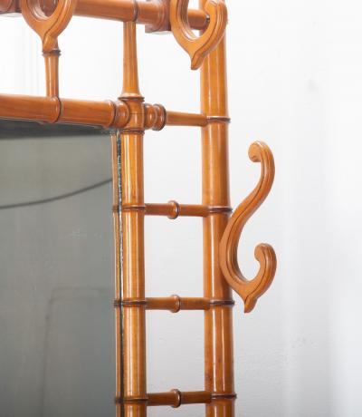 19th Century Faux Bamboo Mahogany Hall Stand