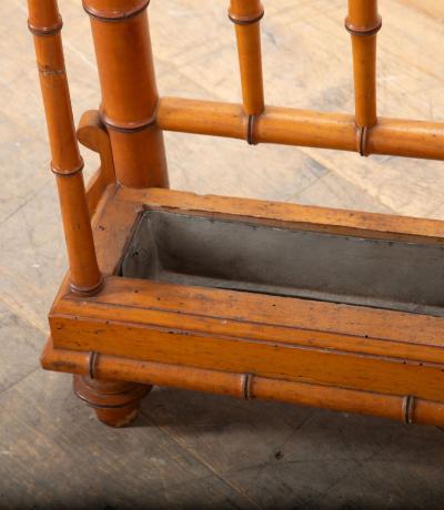 19th Century Faux Bamboo Mahogany Hall Stand