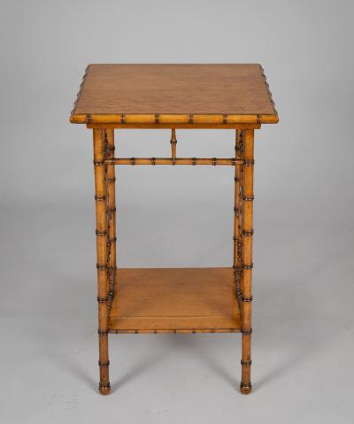 19th Century Faux Bamboo Night Stand Side Table