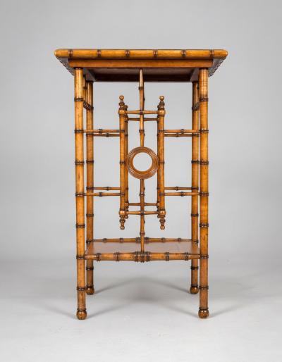 19th Century Faux Bamboo Night Stand Side Table