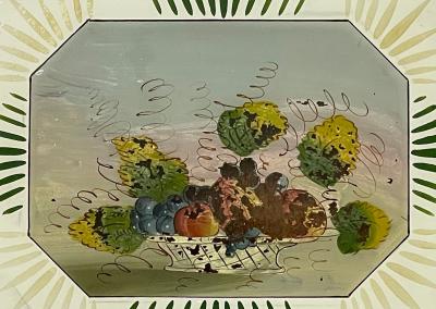 19th Century Federal Eglomise Decorated Wall or Table Mirror
