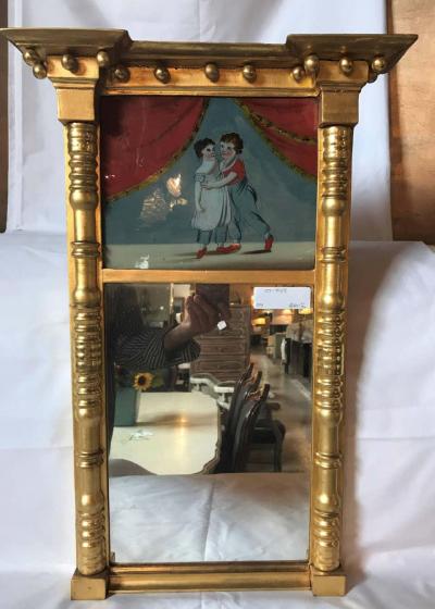 19th Century Federal Guild Gold Framed Wall Mirror