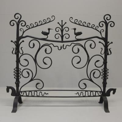 19th Century Figurative Fire Guard Italy