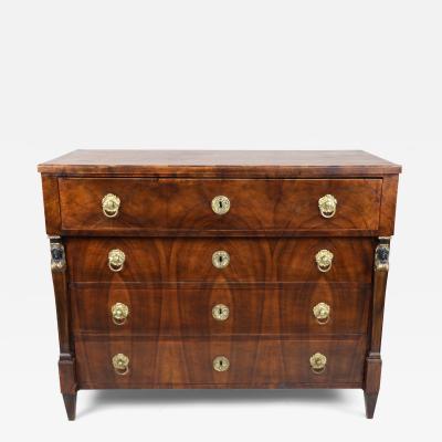 19th Century Fine Biedermeier Walnut Chest of Drawers Vienna c 1825 