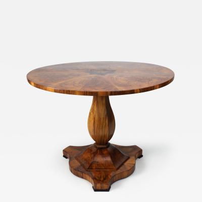 19th Century Fine Biedermeier Walnut Table Vienna c 1825 