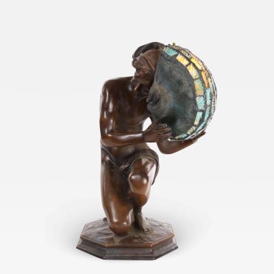 19th Century Fine Quality Bronze Figural Lamp