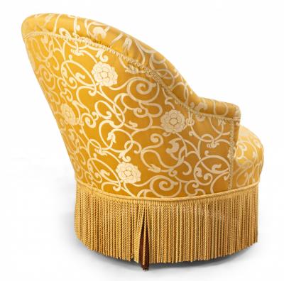 19th Century Floral Upholstered Boudoir Chair