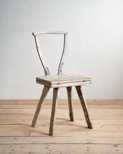19th Century Folk Art Chair Table