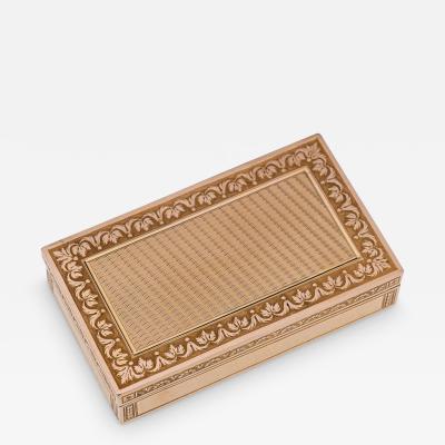 19th Century French 18K Gold Snuff Box Paris c 1860