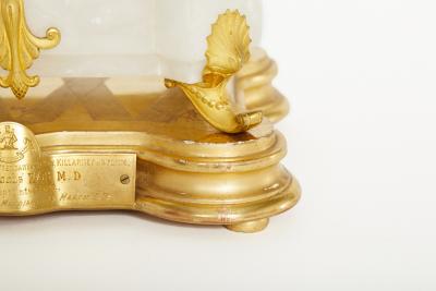 19th Century French Alabaster Gilt Mantel Clock