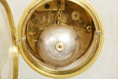 19th Century French Alabaster Gilt Mantel Clock