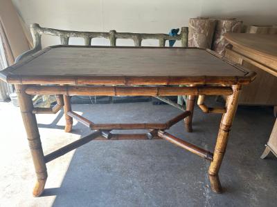 19th Century French Bamboo Table Or Desk