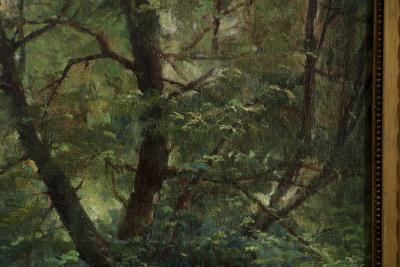 19th Century French Barbizon School Painting of a Forest Path