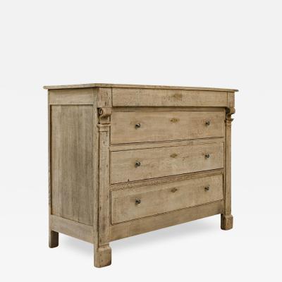 19th Century French Bleached Oak Chest of Drawers