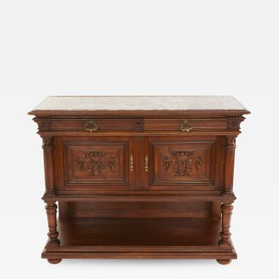 19th Century French Carved Oak Server Sideboard