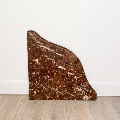 19th Century French Corner Cabinet with Rouge Marble Top