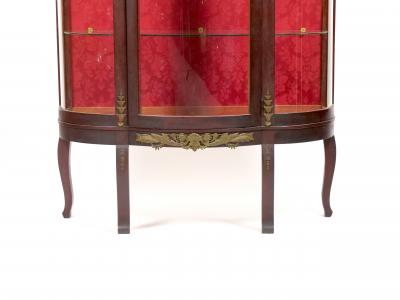 19th Century French Demilune Vitrine Display Cabinet