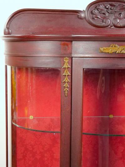 19th Century French Demilune Vitrine Display Cabinet