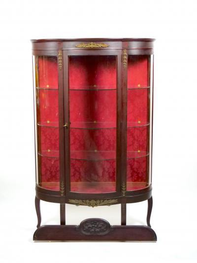 19th Century French Demilune Vitrine Display Cabinet