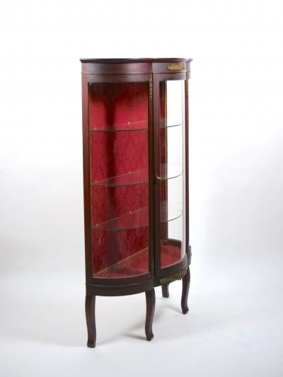19th Century French Demilune Vitrine Display Cabinet