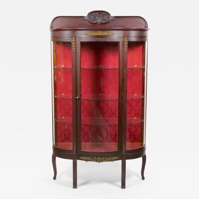 19th Century French Demilune Vitrine Display Cabinet