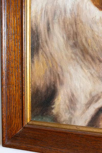 19th Century French Dog Painting