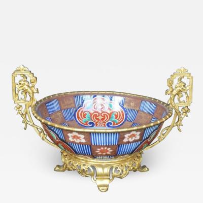 19th Century French Dore Bronze and Imari Porcelain