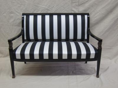 19th Century French Empire Sofa Bench Settee