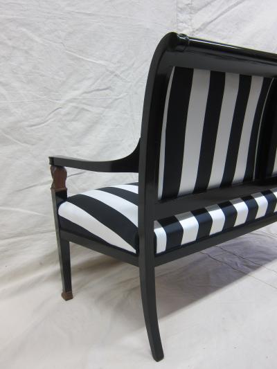 19th Century French Empire Sofa Bench Settee