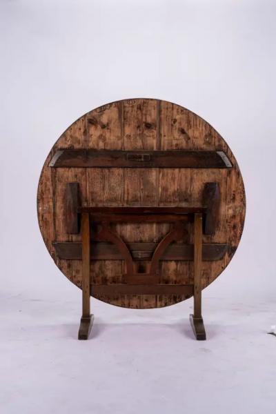 19th Century French Flip Top Wine Table