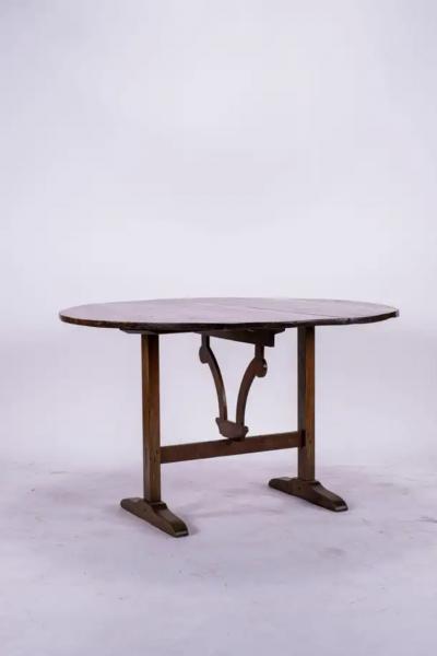 19th Century French Flip Top Wine Table