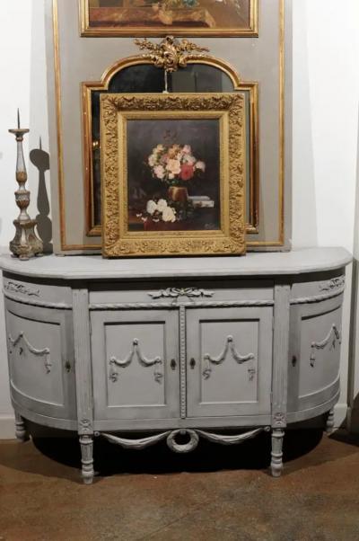 19th Century French Floral Still Life Painting Depicting Roses in Original Frame